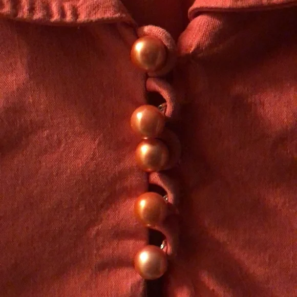 Ilusion Red-Orange Linen Blend Jacket - Picture 12 of 12